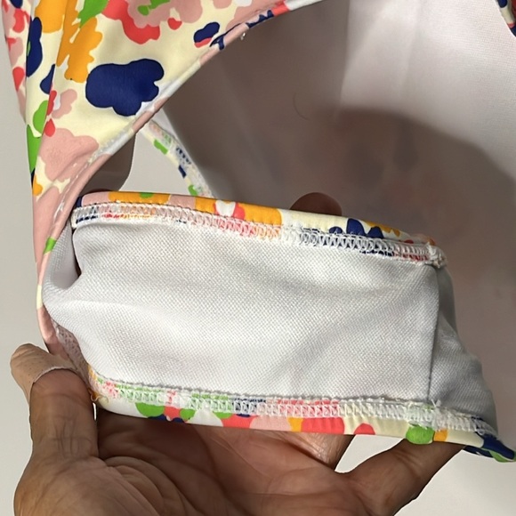 LULU’S Catching Rays Cream Multi Floral Print One-Piece Swimsuit Size S - Picture 6 of 7